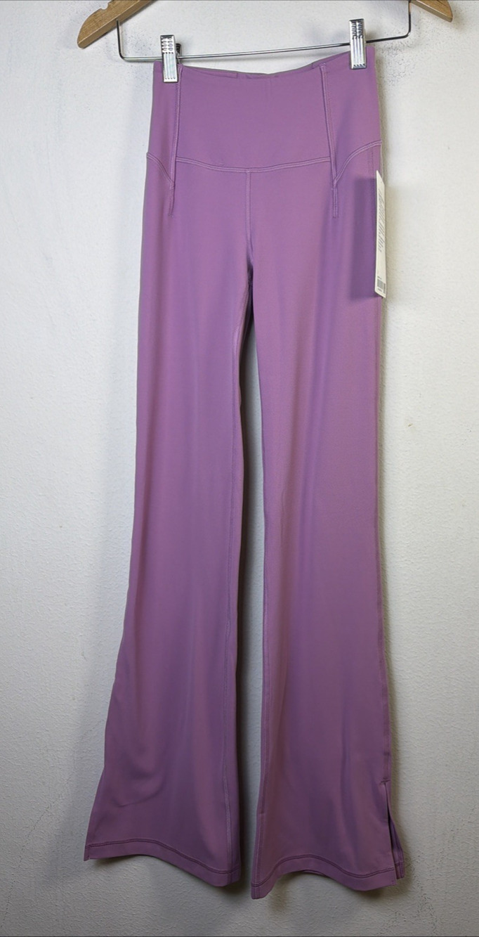 Lululemon Groove Pant Super HR Flare Pants Nulu size 2 lavender purple yoga NWT